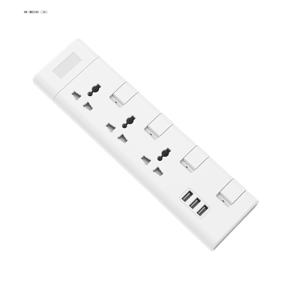 HK-M854 3A Extension Socket with USB