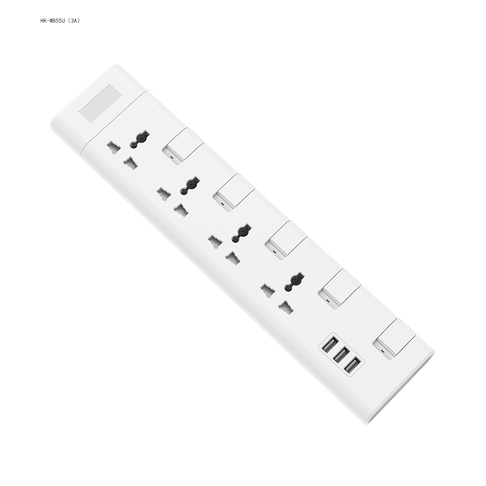 HK-M855U 3A USB Extension Socket