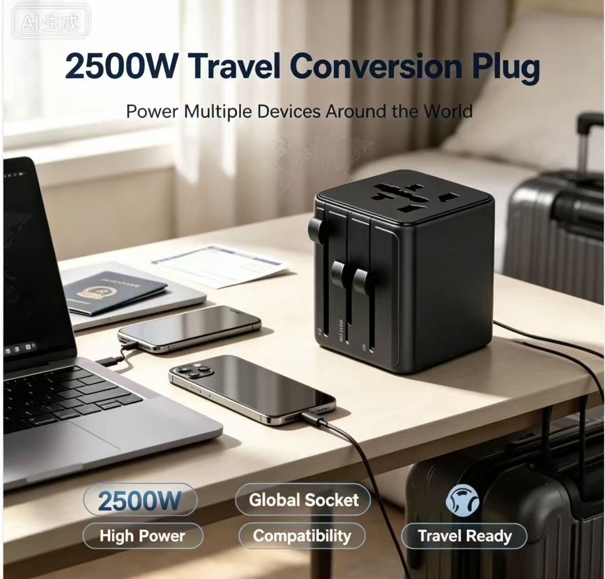 2500W Universal Travel Adapter