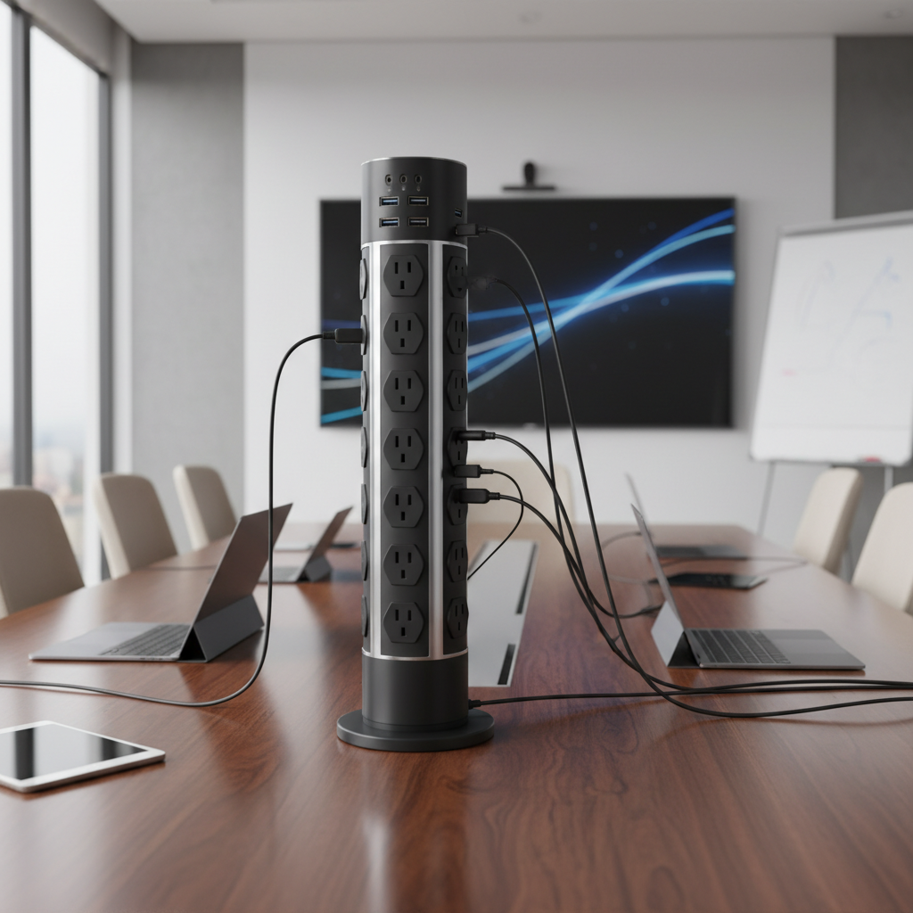 Tower Extension Lead With Usb For Conference And Meeting Rooms