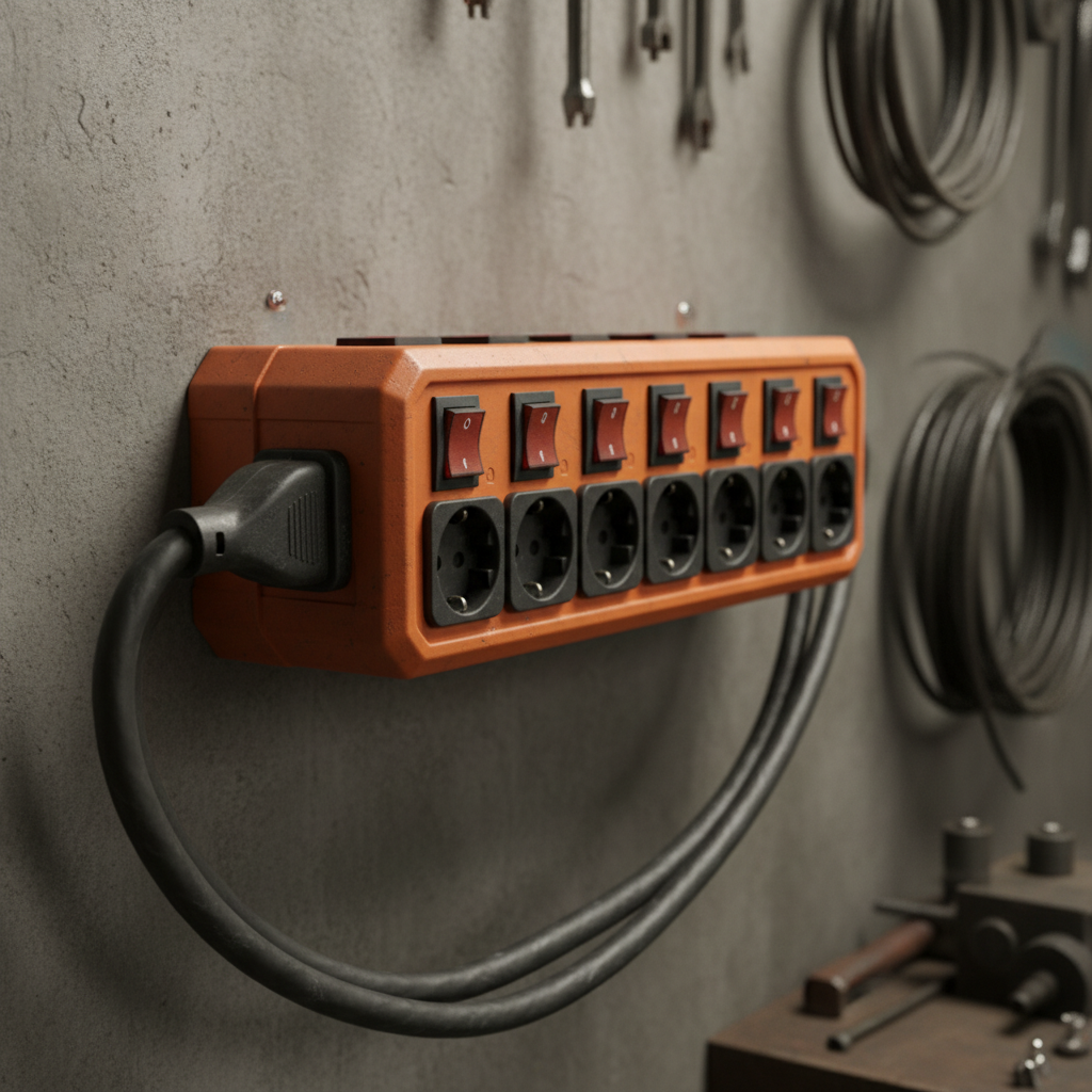 Extension Socket With Individual Switches For Workshops And Light Industrial Use