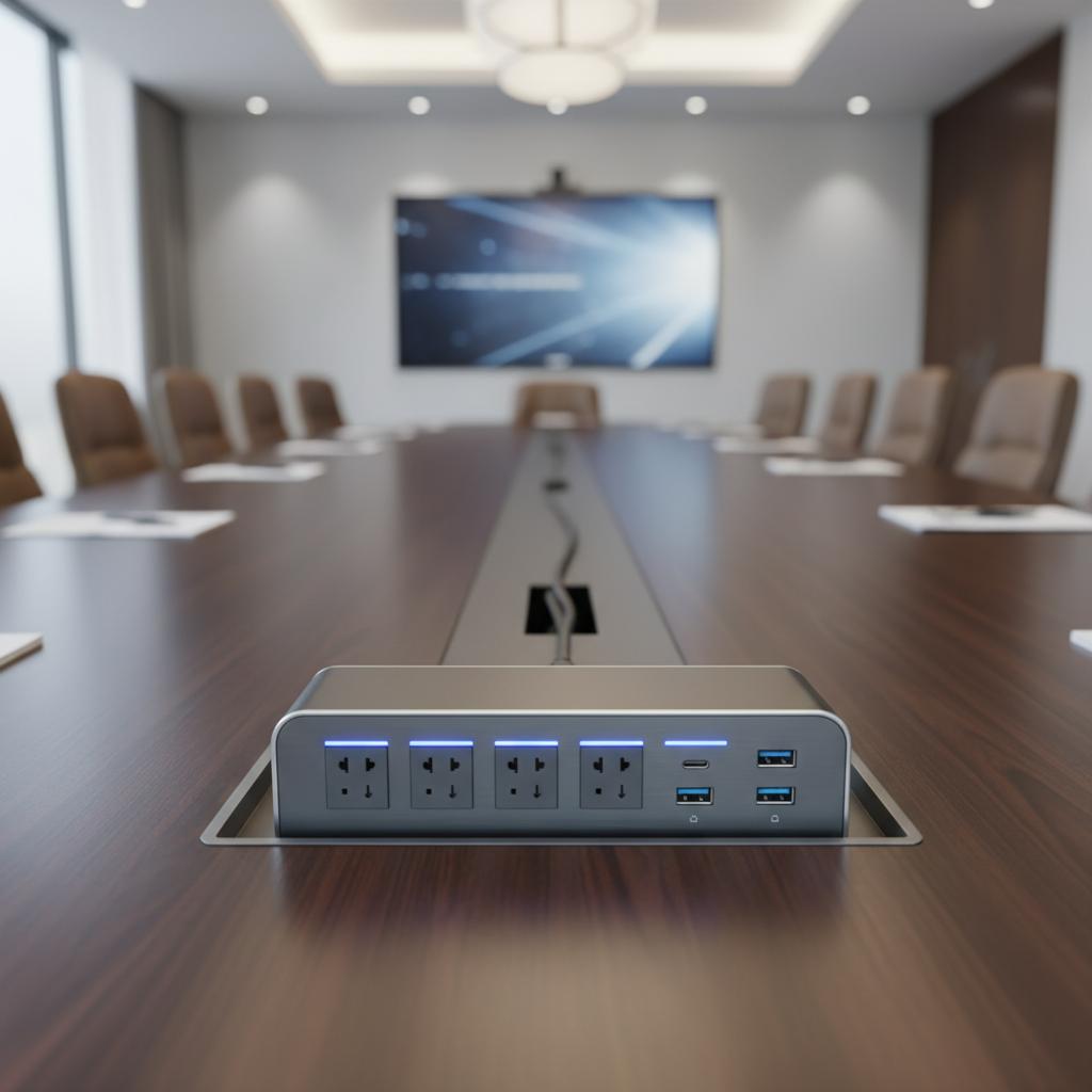 Extension Socket With Usb And Type C For Conference And Meeting Rooms