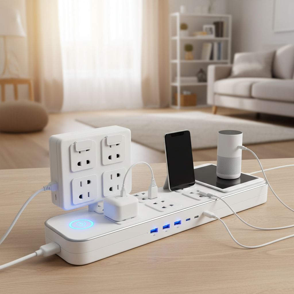Power Strip With Usb And Surge Protector For Home And Family Use