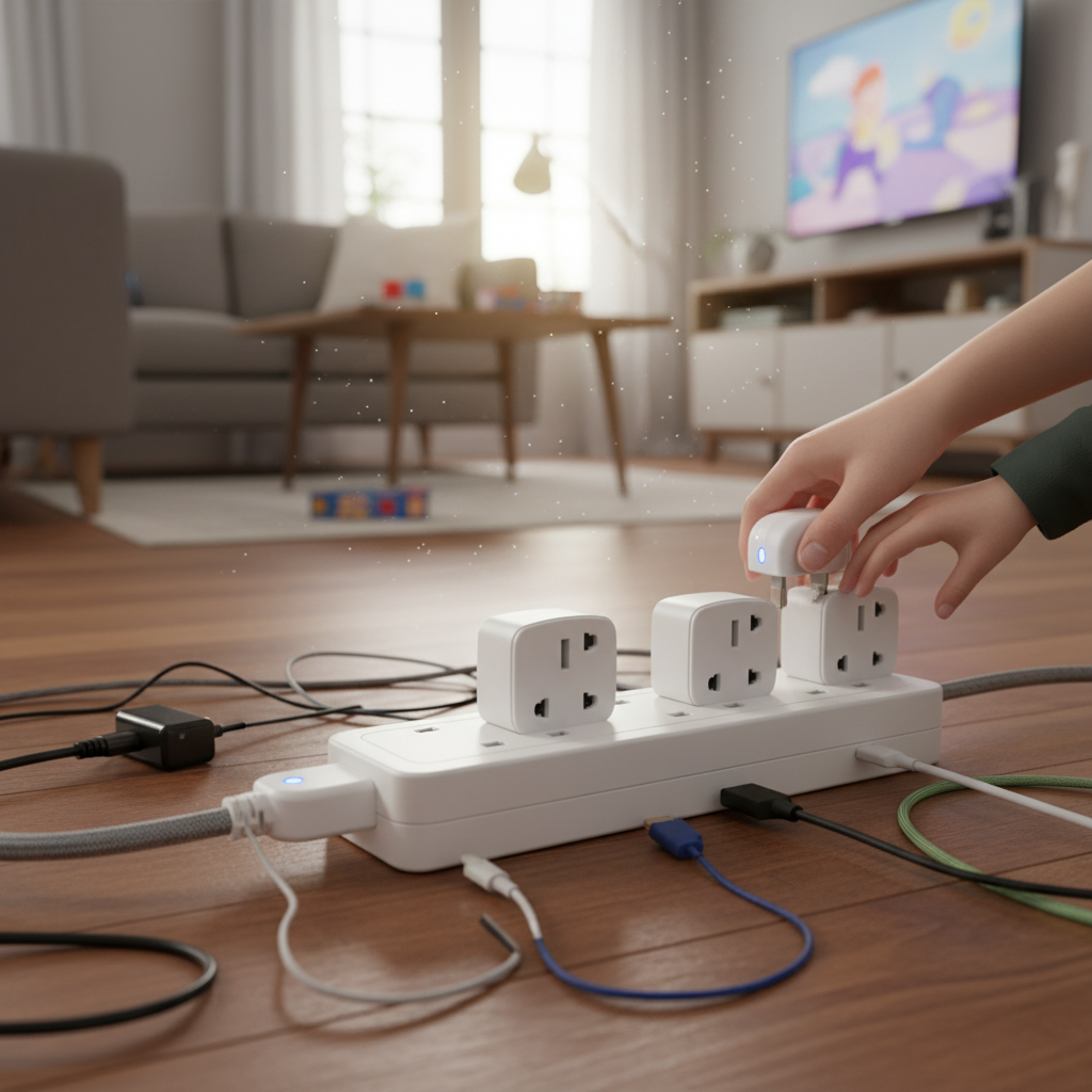 4 Gang Extension Lead For Home And Family Use