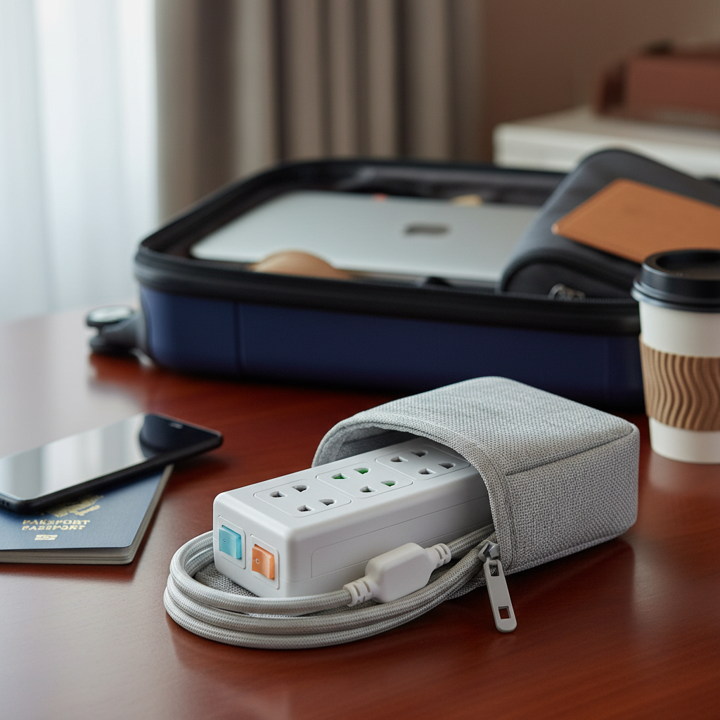 Extension Socket With Individual Switches For Business Travel