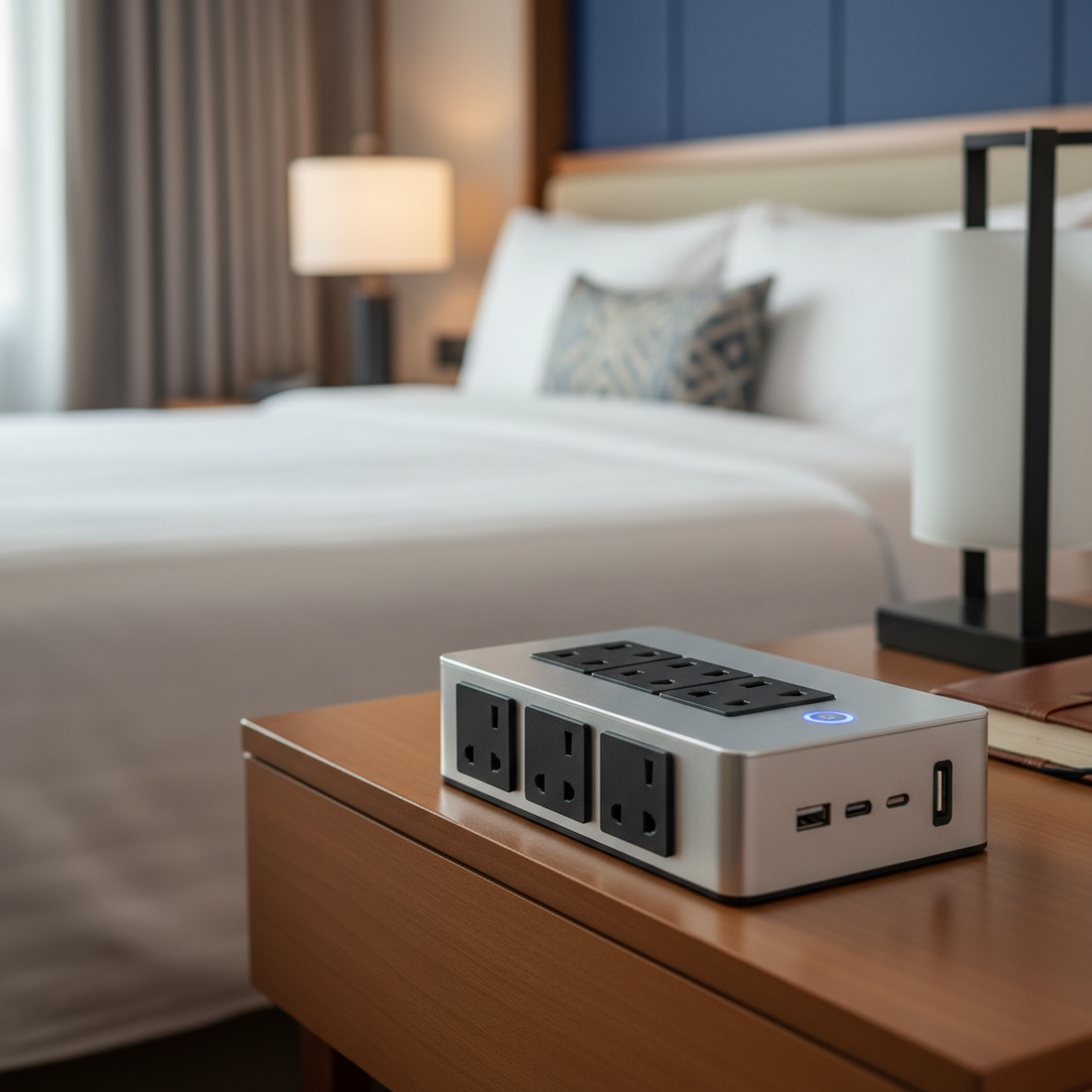 Extension Socket With Usb Ports For Hotel And Hospitality Rooms