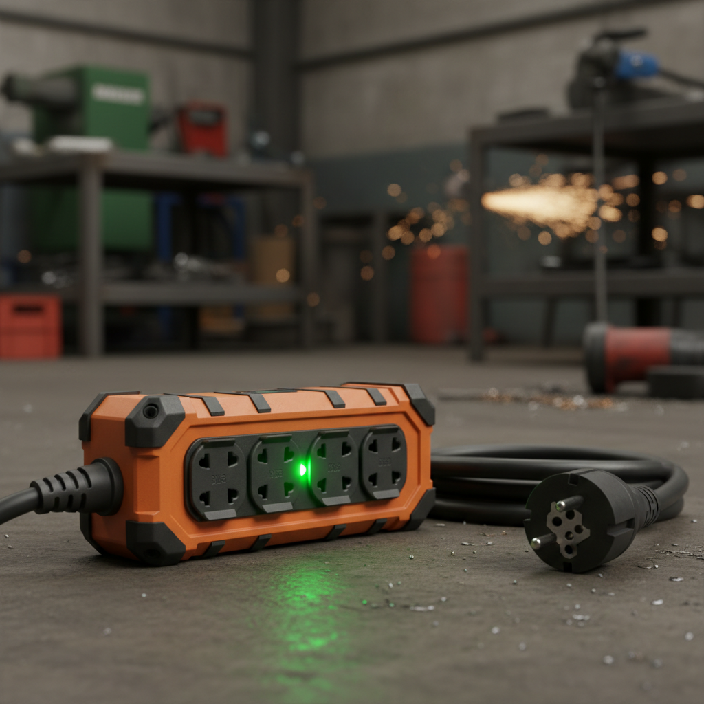 Extension Socket With Surge Protection For Workshops And Light Industrial Use