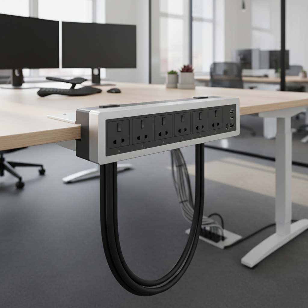 Uk Extension Socket For Office Desks And Workstations