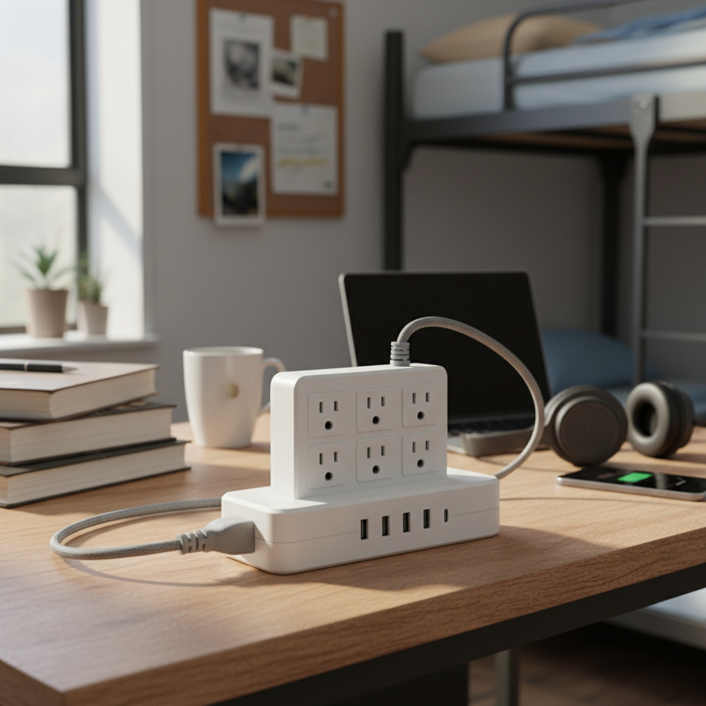 Power Strip With Usb Ports For Student Dormitories