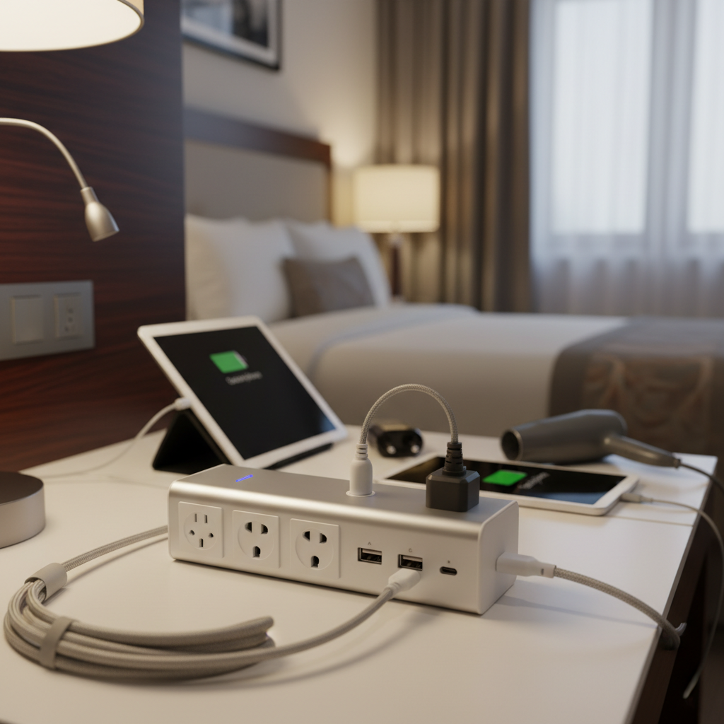 Universal Extension Lead For Hotel And Hospitality Rooms