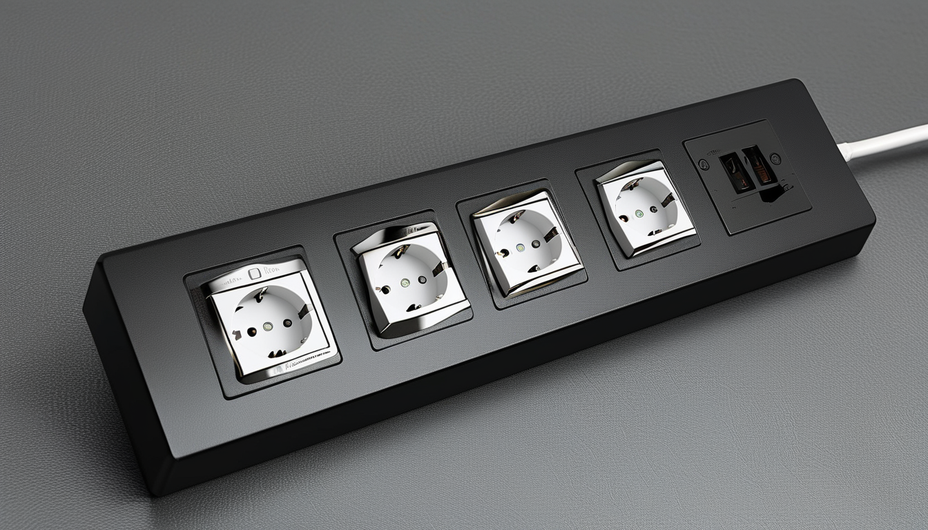 Power Strip With Usb And Surge Protector For Conference And Meeting Rooms