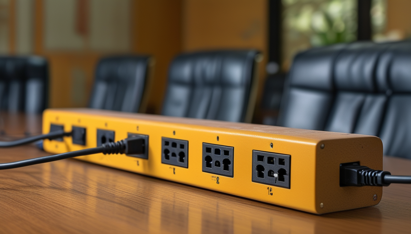 4 Gang Extension Lead For Conference And Meeting Rooms