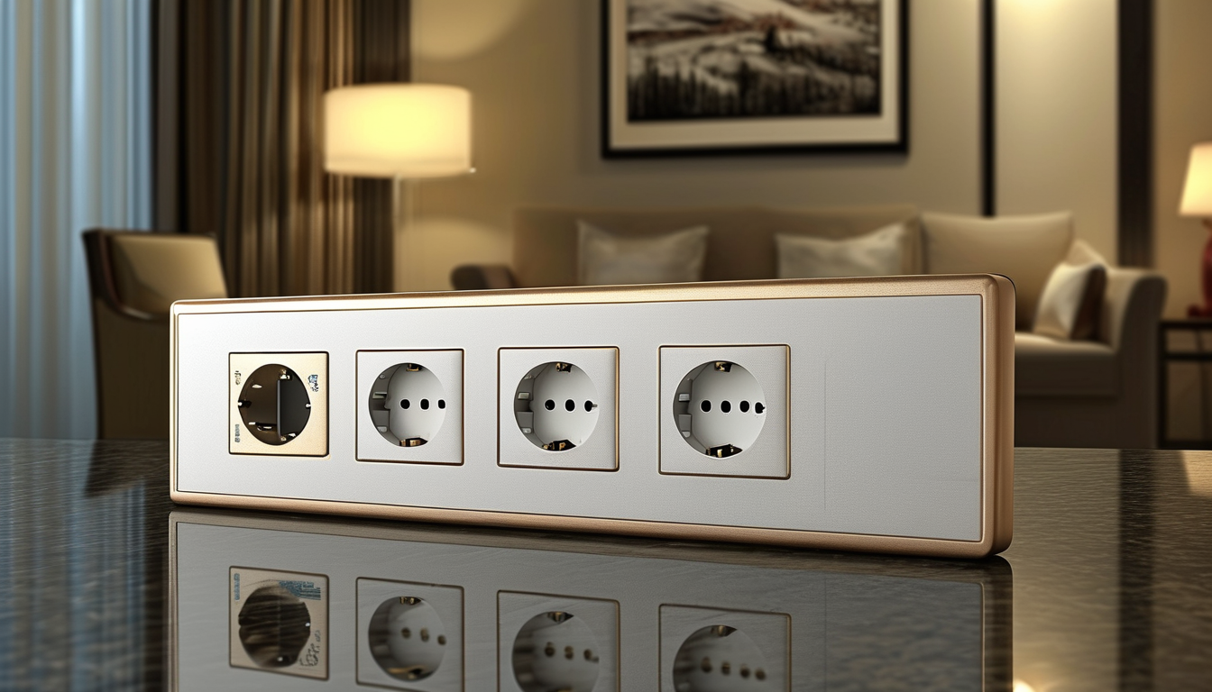 Power Strip With Usb And Surge Protector For Hotel And Hospitality Rooms