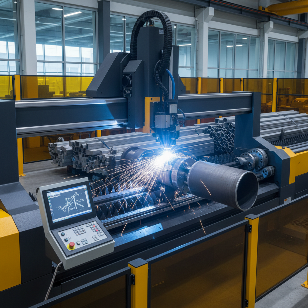 Laser Cnc Machine For Structural Tube And Pipe Cutting
