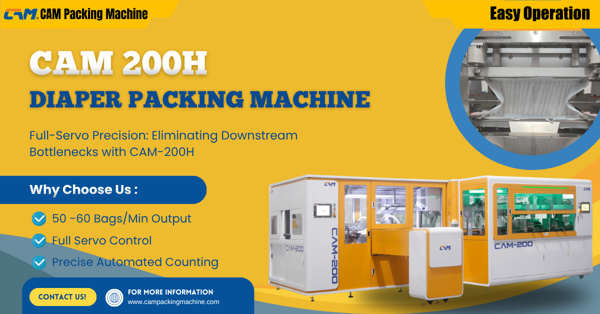Overcoming Downstream Bottlenecks: How the CAM-200H Secures High-Speed Diaper Packaging