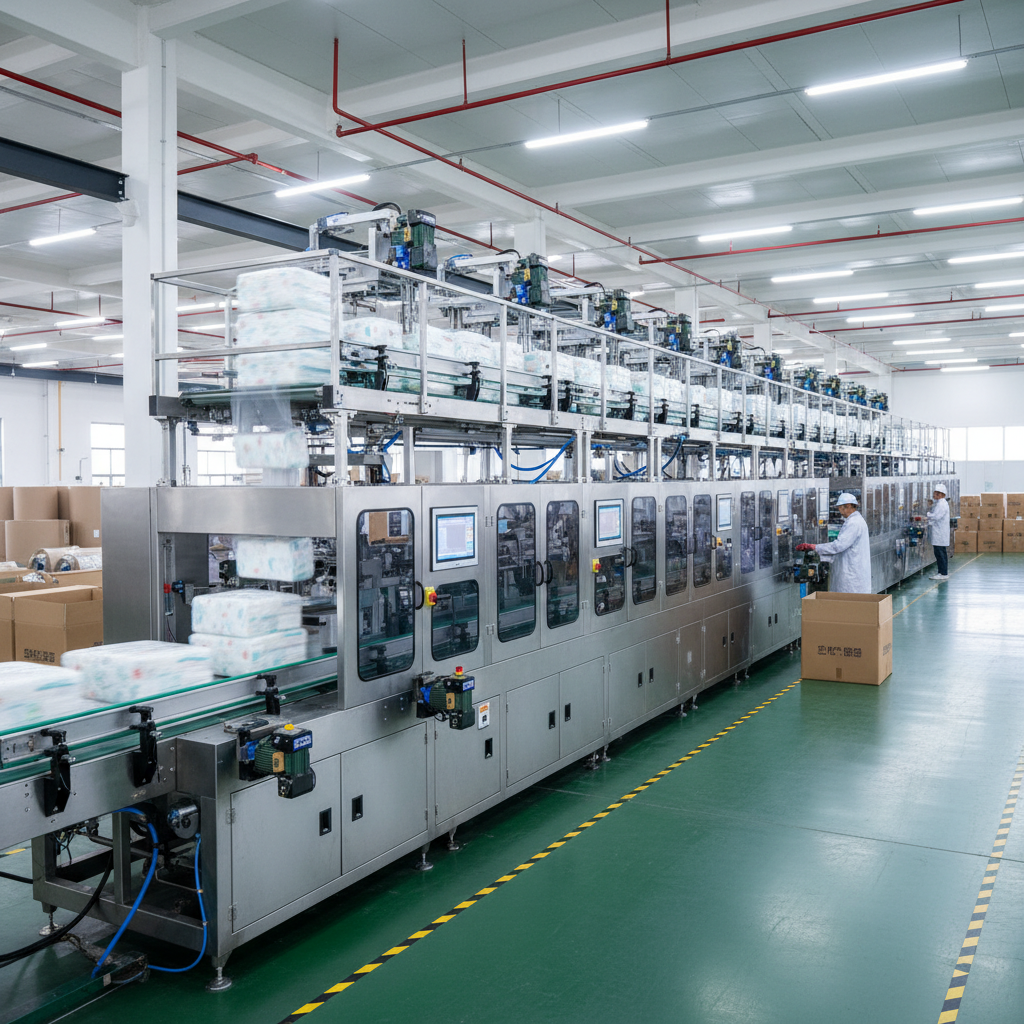 Full-Servo Diaper Packing Machine For High-Speed Production Lines