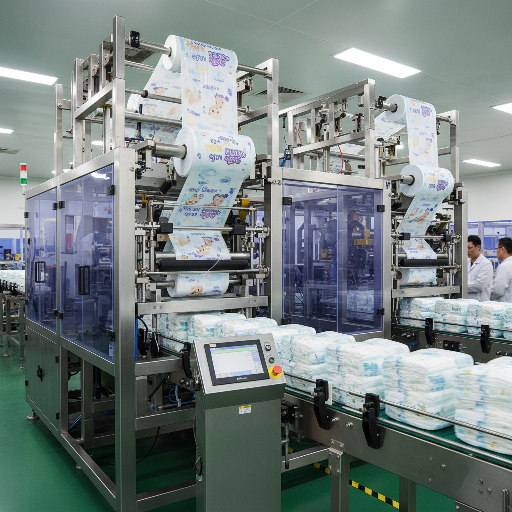 Baby Diaper Packaging Machine For High-Speed Production Lines
