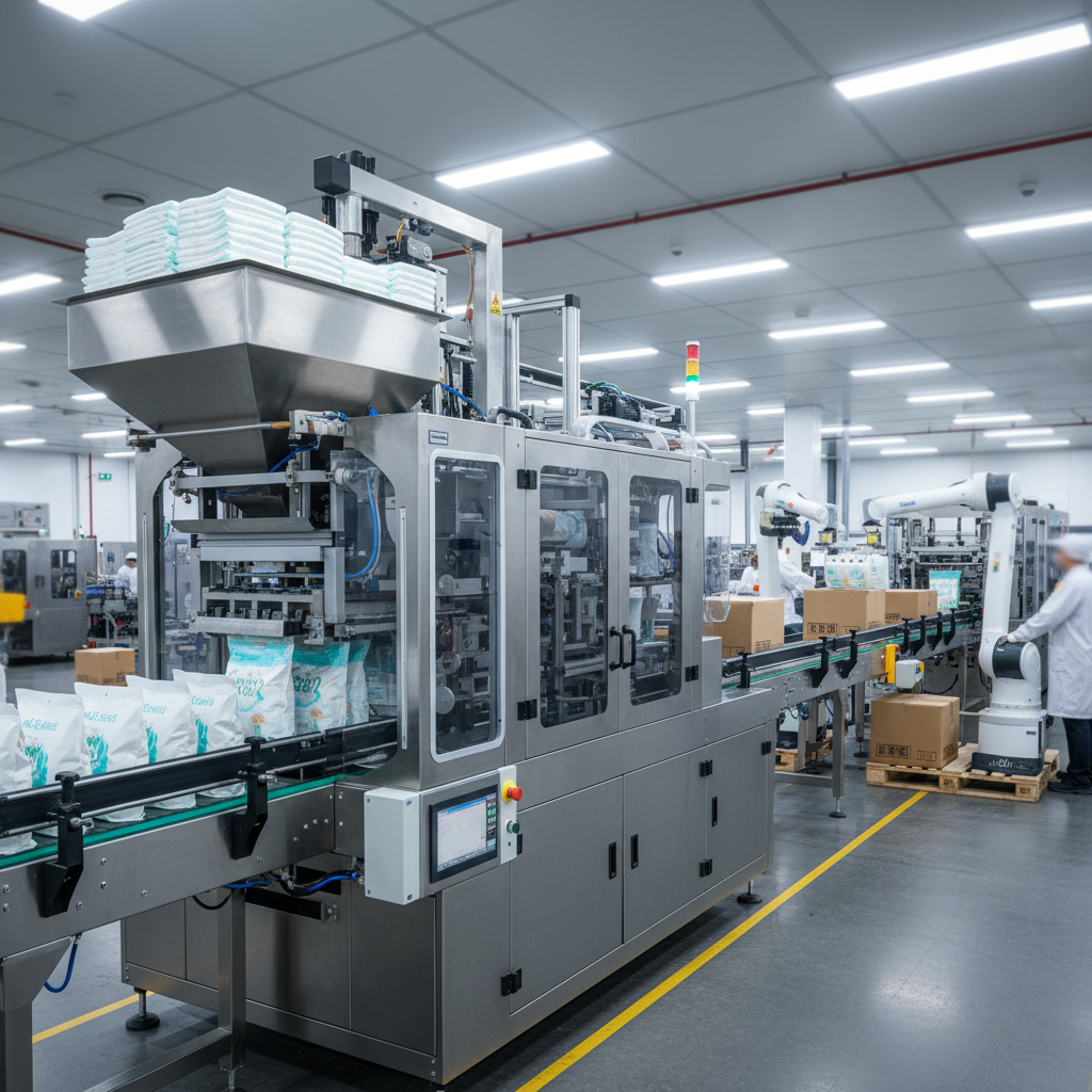 Premade Pouch Diaper Packing Machine For High-Speed Production Lines