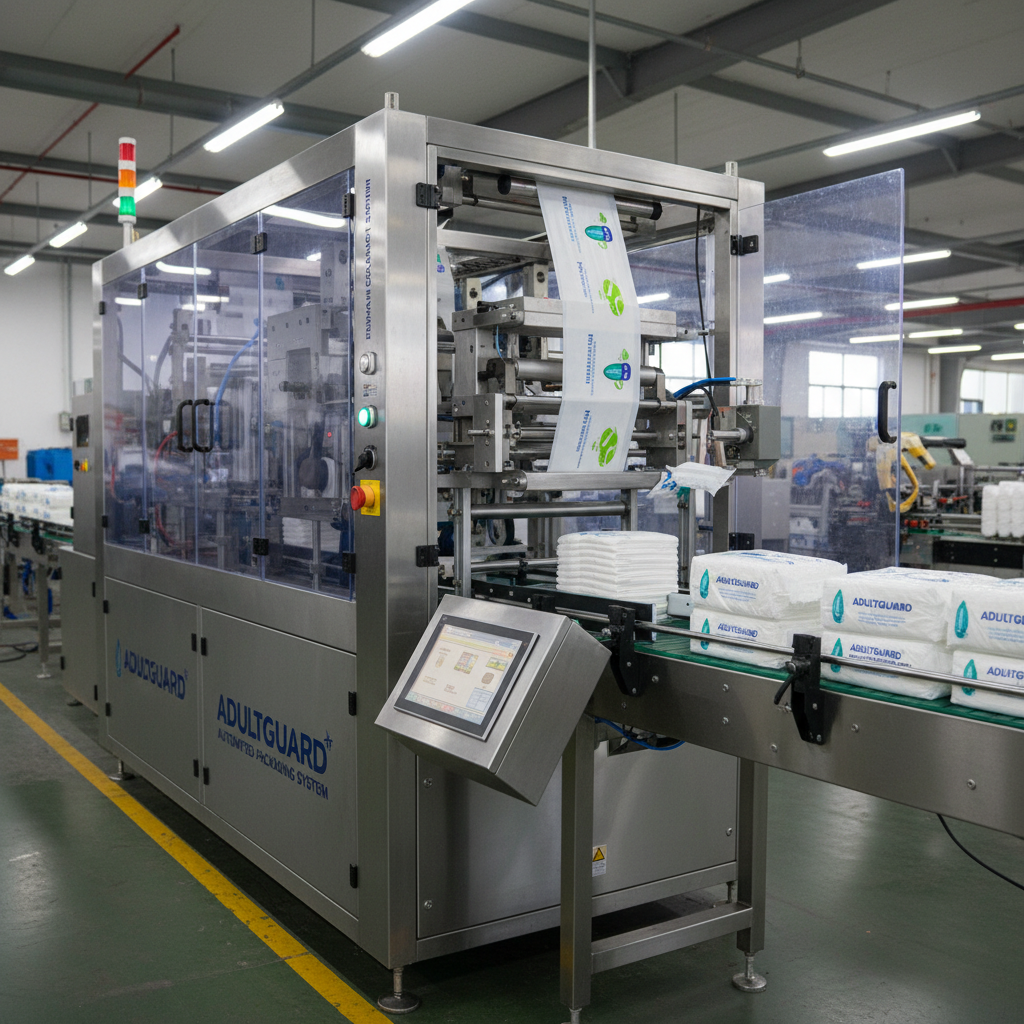 Adult Incontinence Pad Packaging Machine For Automated Diaper Packaging