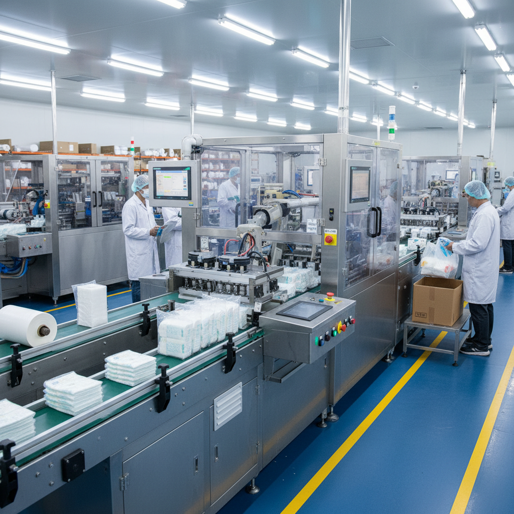 Sanitary Napkin And Diaper Packaging Machine For Personal Hygiene Manufacturing