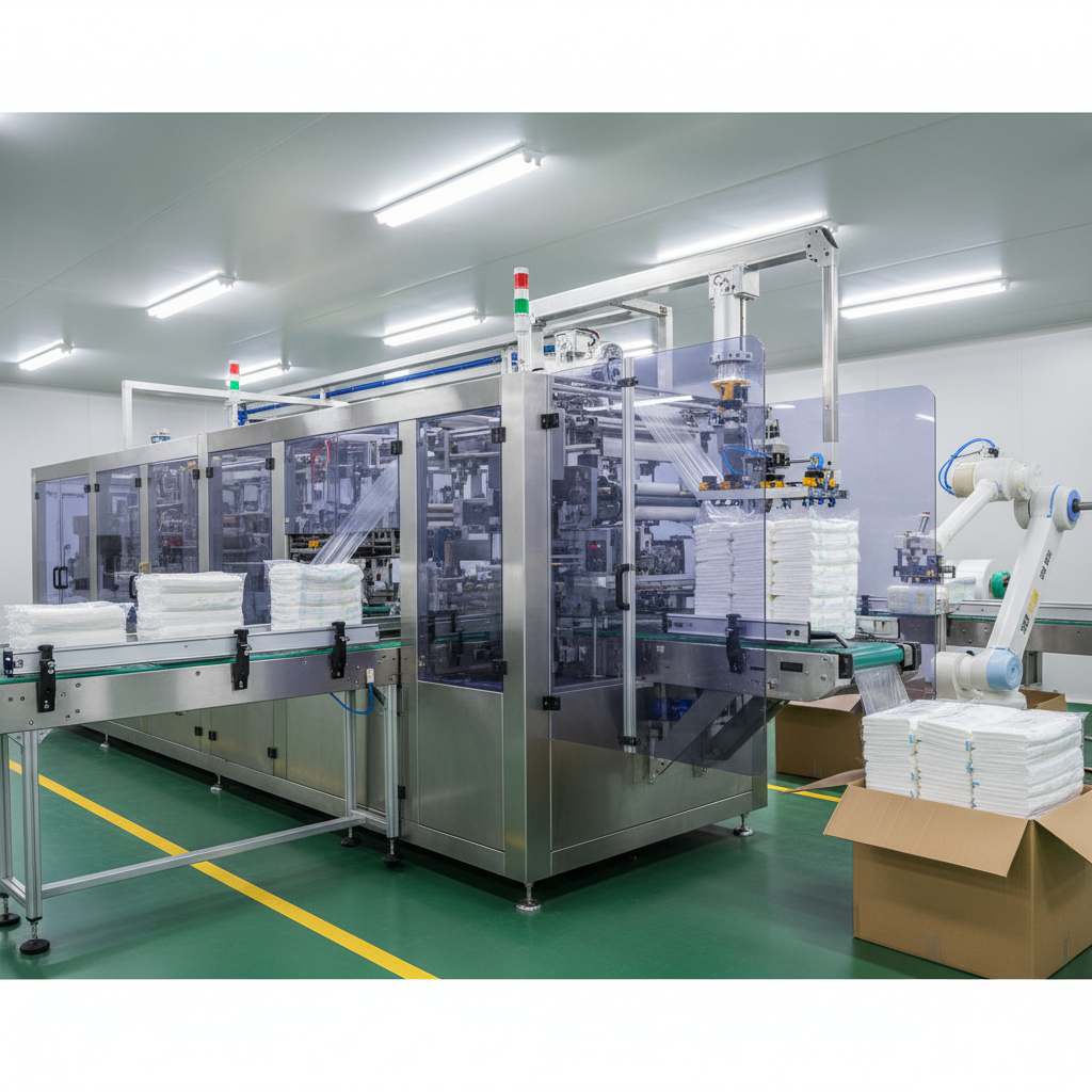 Sanitary Napkin And Diaper Packaging Machine For Automated Diaper Packaging