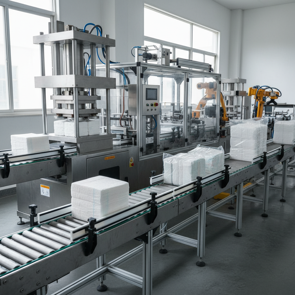 Compressed Diaper Packing Machine For Automated Diaper Packaging