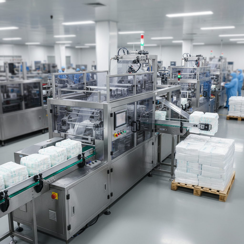 Fully Automatic Diaper Packaging Machine For Personal Hygiene Manufacturing