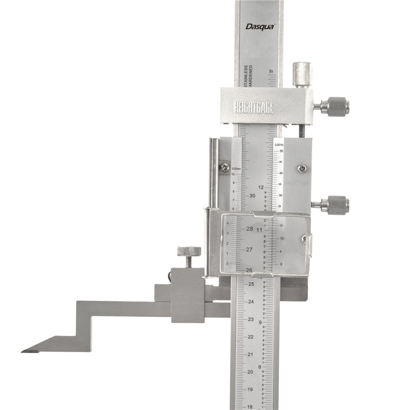 DASQUA Professional 300mm / 12’’ Height Gauge 0.02mm / 0.001” Resolution with Magnifier & Adjustable Main Beam
