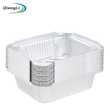 BRC Certified 20.3oz/600ml 6.5"x5.3" Aluminum Foil Tray for Family Side Dish & Takeout Entrée