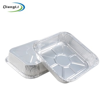 Commercial Grade 45.6oz/1350ml 8.07"x8.07" Square BBQ Tray for Grilled Vegetables & Sausages