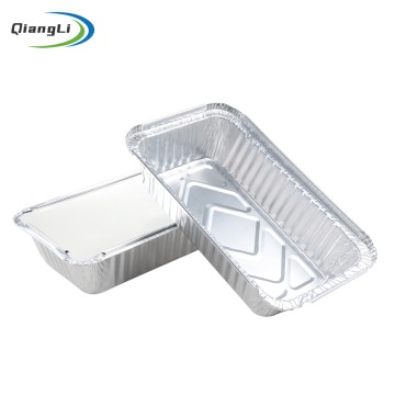 Customizable 20.3oz/600ml 7.5"x4.5" Aluminum Foil Tray for Grilled Fish & Lo Mein Noodles