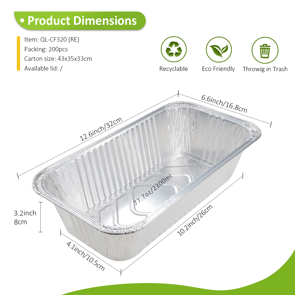 Extra Deep 77.8oz/2300ml 12.60"x6.61" BBQ Tray for Pulled Pork & Ribs