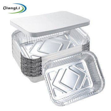 Heavy Duty 20oz/600ml 7.68"x5.71" Silver Foil Tray for Baked Pasta & Meal Prep Bowl
