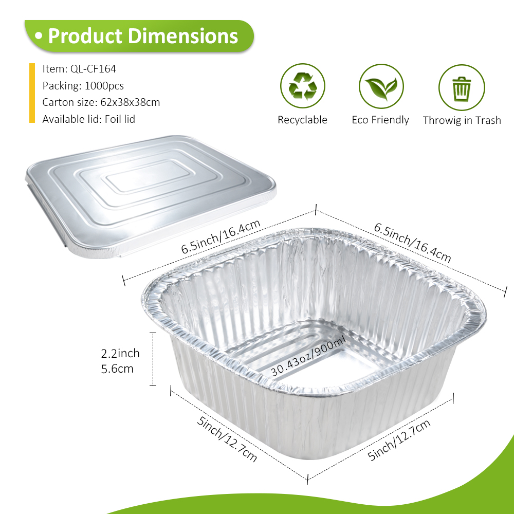 Heavy Duty 30.4oz/900ml 6.46"x6.46" Square Roasting Pan for Roasted Chicken & Vegetable Medley