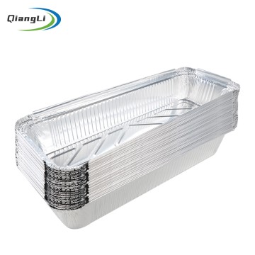 Industrial 81oz/2400ml 16.06"x5.91" Long Aluminum Tray for Whole Fish & Catering Green Bean Platter