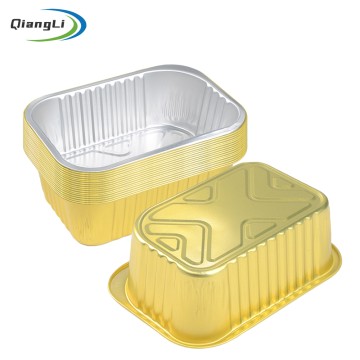 Leakproof Compatible 23oz/680ml 6.34"x4.33" Gold Foil Container for Curry Laksa & Freezer Stew