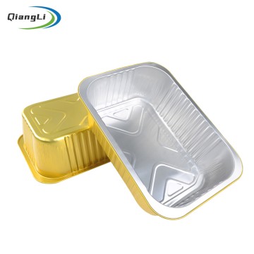 Long & Deep 111.6oz/3300ml 10.94"x7.76" Gold Foil Container for Whole Salmon & Party Ribs