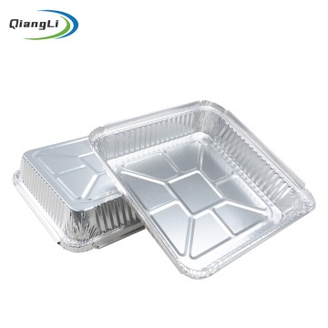 OEM Factory 55.8oz Square Silver Foil Tray for Baking Party Tray & Meal Prep