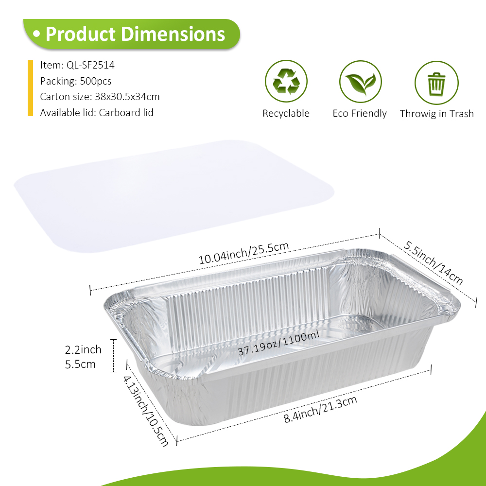 OEM Ready 37.2oz/1100ml 10.04"x5.51" Aluminum Tray for Noodle Soup Kit & Curry Laksa