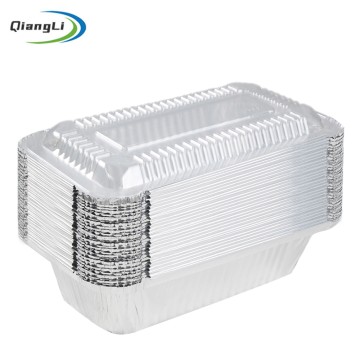 Customizable 22oz/650ml 7.87"x4.33" Silver Foil Tray for StirFry Noodles & Curry Rice Bowl