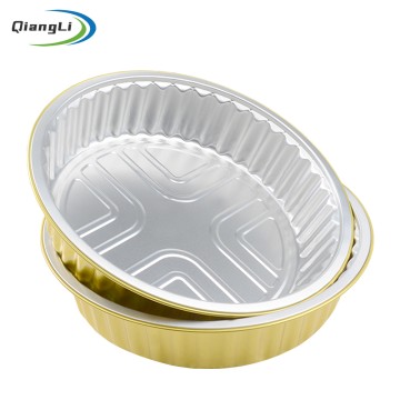 Square Space Saver 67.6oz/2000ml 9.84" Square Gold Foil Container for Family Paella & Bulk Frozen Soup