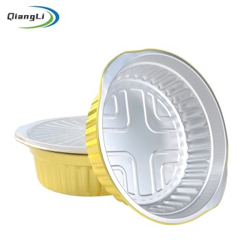Stackable 105oz/3100ml 11.4" Square Gold Foil Container for Catering Pasta & Frozen Tamales