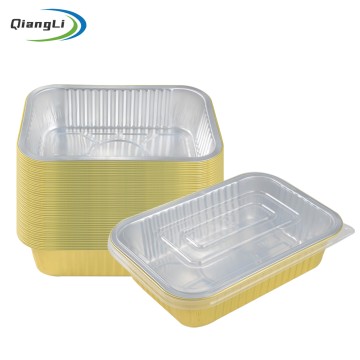 Thick Sauce Friendly 25.4oz/750ml 7.24"x5.04" Gold Foil Container for Baked Pasta & Butter Chicken