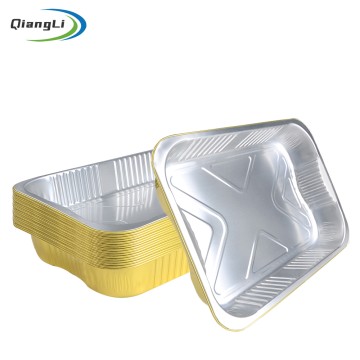 Wholesale 158oz/4670ml 14.6"x10.6" Gold Heat Seal Foil Container for Roast Turkey & Buffet Line