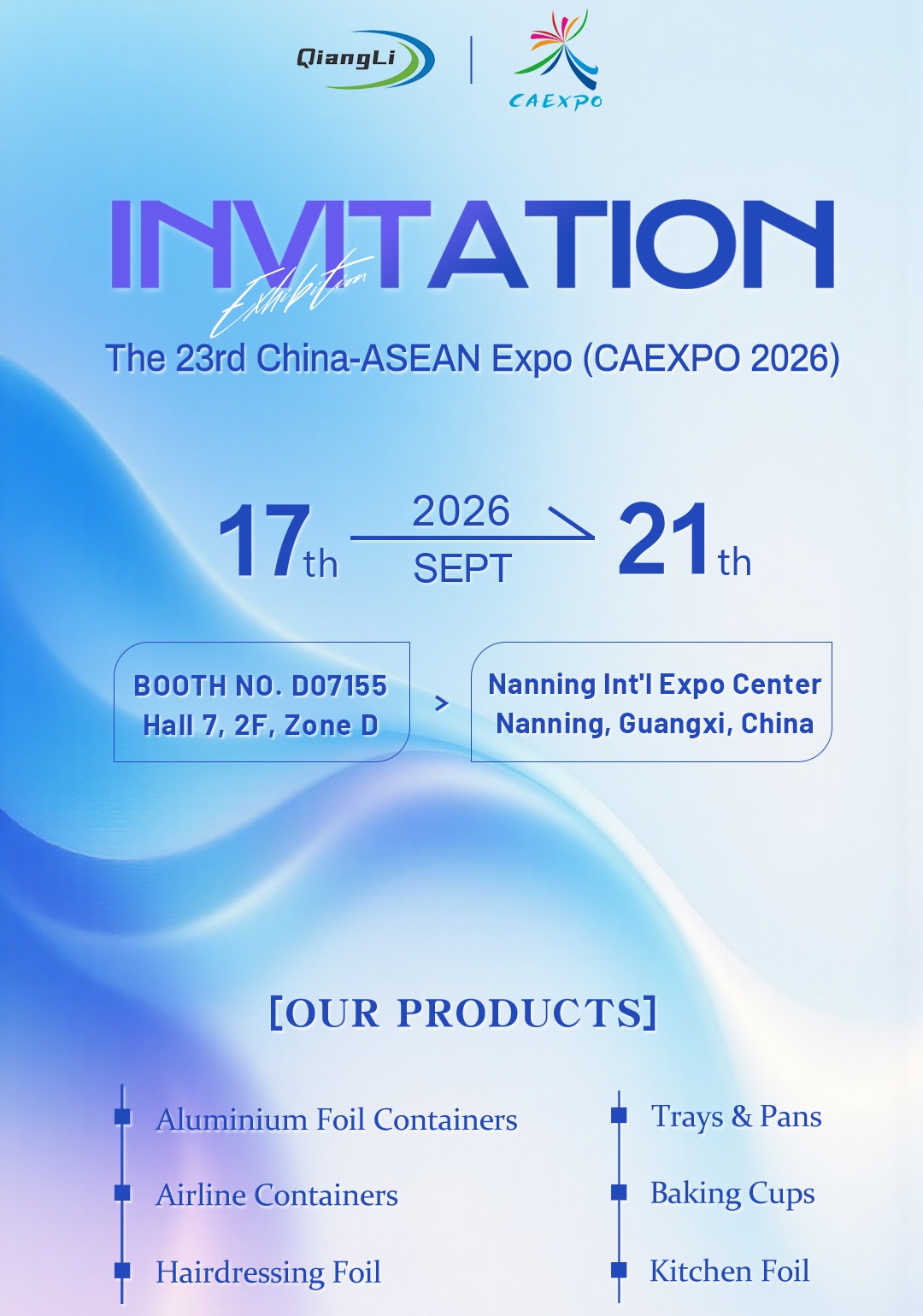 Aluminum Foil Containers for Food Service | Qiangli at CAEXPO 2026