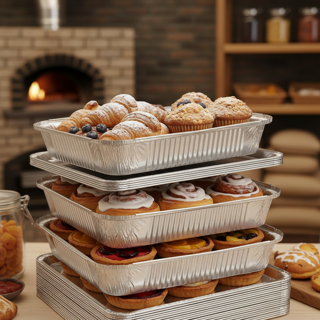 Aluminum Foil Bakery Pans For Bakery Goods