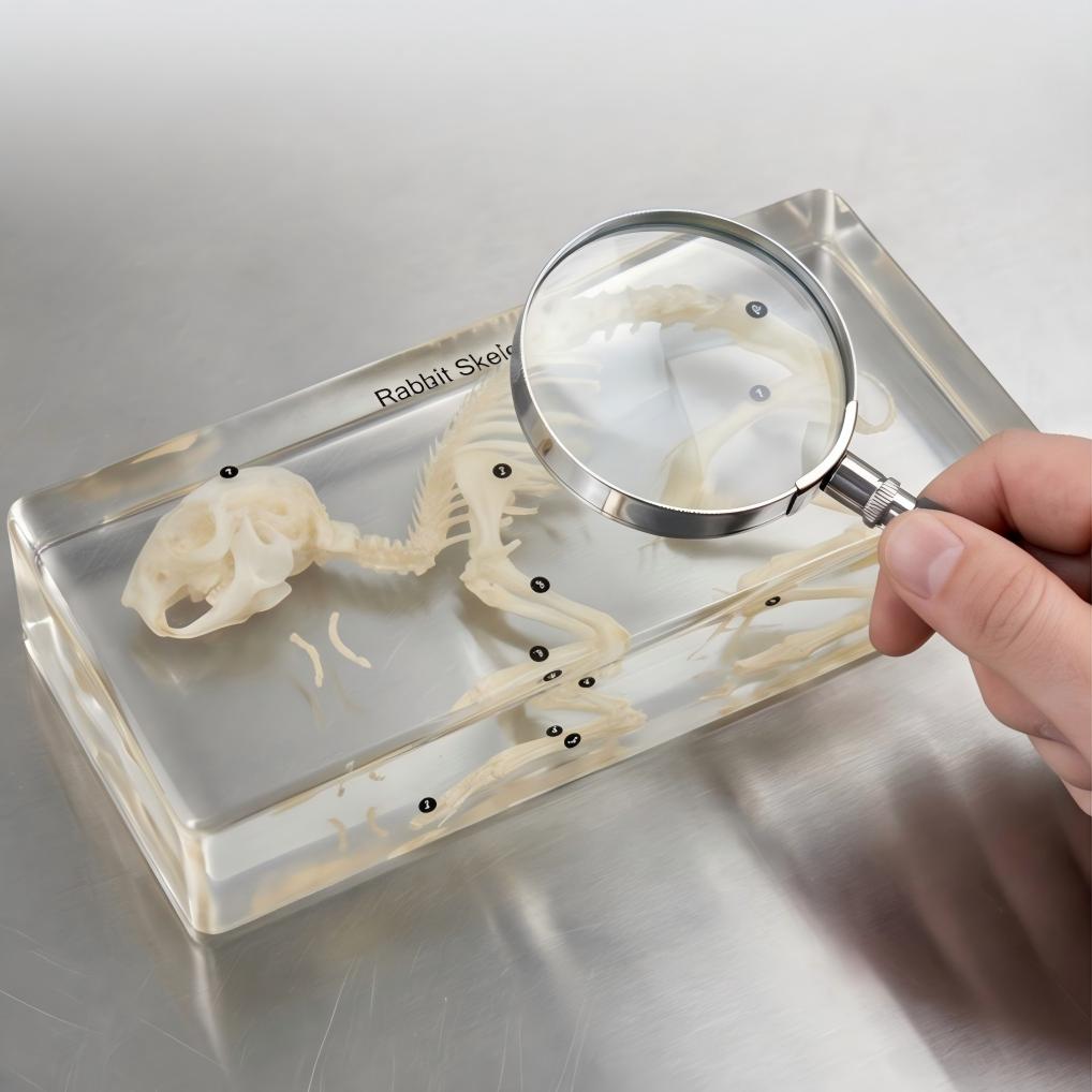 Real Rabbit Skeleton Resin Block for ...