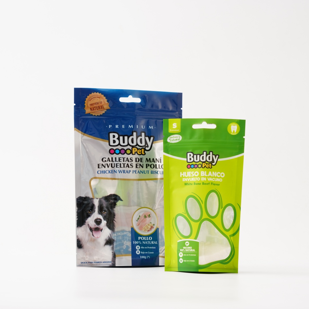 Détails des sachets refermables à fermeture éclair pour friandises pour chiens en plastique, design personnalisé (4)