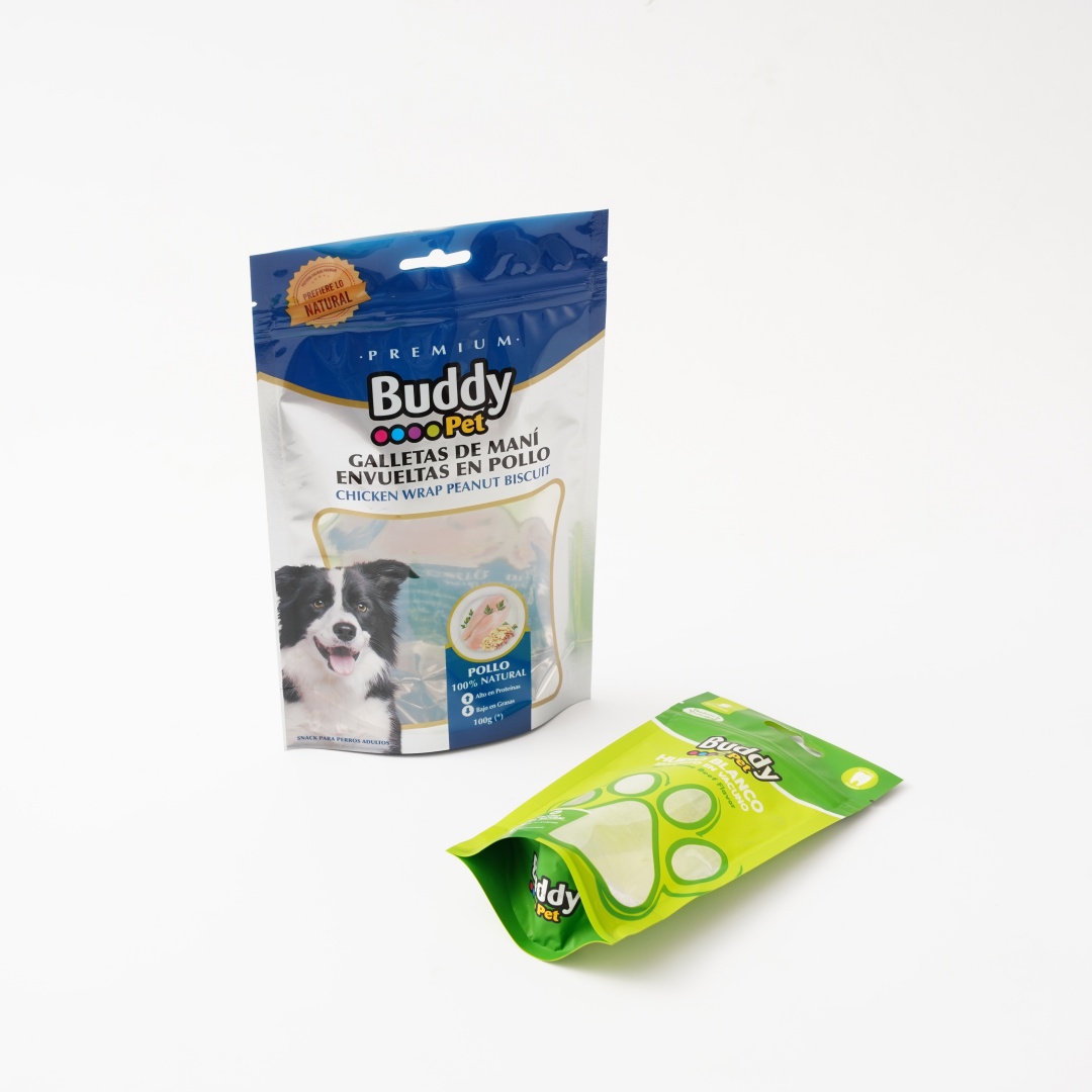 Détails des sachets refermables à fermeture éclair pour friandises pour chiens, en plastique, au design personnalisé (5)