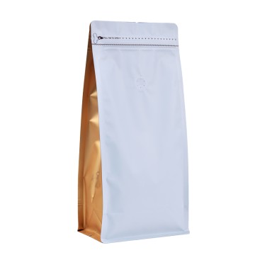 Strong Seal Food Grade Multiple 100G 250G 500G 1KG 8-Side Sealed With Valve and Zipper Coffee Bean Packaging Bag